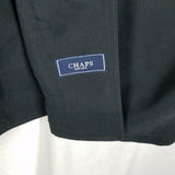 Vintage Chaps All Weather Trench Coat Placket Front Mens sz 44L Black 3/4 Length