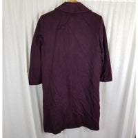 Vtg Forecaster Shawl Collar Double Breasted Wool Peacoat Womens 13 14 Burgundy