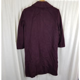 Vtg Forecaster Shawl Collar Double Breasted Wool Peacoat Womens 13 14 Burgundy