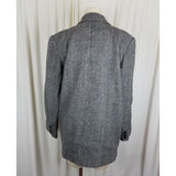 VTG Giorgio Sant Angelo Double Breasted Wool Herringbone Blazer Jacket Womens 12