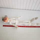 Vintage Annalee Dolls Frosty Silver White Holly Pixie Shelf Elf 14 in Christmas