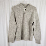 Vintage Dimension Milford Raglan Knit Sweater Pullover Henley Wool Mens L Wheat