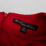 Vintage Brooks Brothers Red VNeck Sheath Cocktail Dress Womens size 16