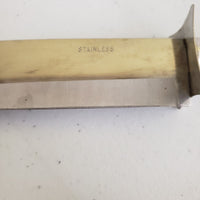 Vintage Butterscotch Bakelite Meat Carving Set Knife Honing Stainless Steel Wood