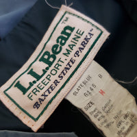 Vintage LL Bean Baxter State Parka Slate Blue Hooded Coat Windbreaker Mens M USA