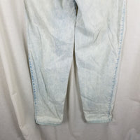 Vtg UnionBay Buckle Back High Waist Acid Bleached Jeans Blue Denim Womens 33 80s