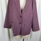 Vintage Chestnut Hill Sportswear Wool Houndstooth Plaid Blazer Jacket Womens M L