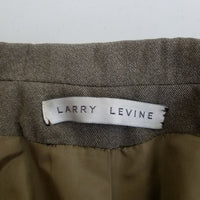 Vtg Larry Levine Twill Double Breasted Epaulets Maxi 80s Trench Coat Womens L