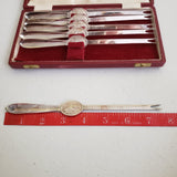 6 pc box set JB Chatterley & Sons Lobster Picks Forks Seafood/Crab Silver Plated