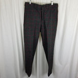 Vintage Plaid Johnson Wool 8 Points Pants Mens sz 36x31 Suspender Ready Woodsman