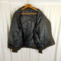 Vintage Bogner Herringbone Tweed Wool Leather Bomber Jacket Mens XL 50 Western Germany