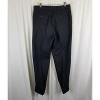Vintage Gap Winter Wool Tweed Cuffed Pants Trousers Mens sz 34x32 Black Charcoal