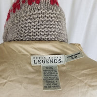 Vintage Eddie Bauer Legends Skiers Zip Up Knit Cardigan Sweater Jacket Womens M