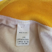 Vtg Whiskey Pete's Casino Yellow Satin Bomber Baseball Jacket Mens L 42 44 USA