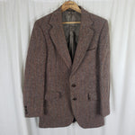Vintage Signature Series Herringbone Tweed Wool Blazer Sport Coat Jacket Mens 40