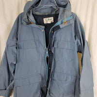 Vintage LL Bean Baxter State Parka Slate Blue Hooded Coat Windbreaker Mens M USA