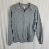 Vintage LL Bean Wool Polo Collared Henley Shirt Sweater Mens M Thin Lightweight