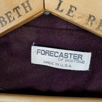 Vtg Forecaster Shawl Collar Double Breasted Wool Peacoat Womens 13 14 Burgundy