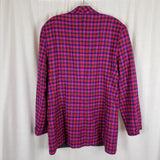 Vtg Evan Picone Houndstooth Wool Plaid Blazer Jacket Skirt Suit Set Womens sz 16