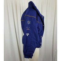 Vintage Obermeyer Erika Ski Winter Parka Jacket Womens 4 Retro 90s Embroidered