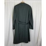 Military Issue Army Serge Green Wool Overcoat AG-44 Peacoat Trench Coat Mens 38L