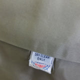 Vtg Larry Levine Twill Double Breasted Epaulets Maxi 80s Trench Coat Womens L