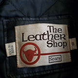 Sears The Leather Shop Motorcycle Biker Bomber Jacket Womens XS 8 Punk Grunge