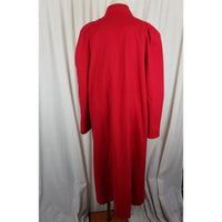 Vintage Beau Brem Red Winter Wool High Neck Maxi Coat Peacoat Womens sz 18T Loop