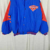 Vintage Logo 7 Denver Broncos Puffer Bomber Jacket Mens L Patch 80s Double Sided