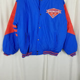 Vintage Logo 7 Denver Broncos Puffer Bomber Jacket Mens L Patch 80s Double Sided