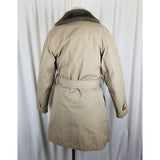 Vintage MCM LL Bean Goose Down Mouton Fur Collar Belted Parka Coat Womens S M