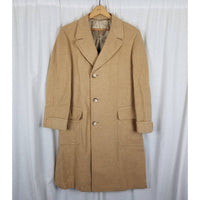 VTG DeGemmis of Glastonbury 100% Camel Hair Overcoat Polo Coat Peacoat Mens 42