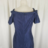 Watters & Watters Vintage Taffeta Formal Prom Maxi Dress Womens 12 Cold Shoulder