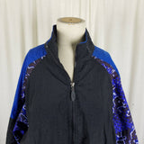 Vintage 90s Reebok Mesh Lined Hip Hop Track Windbreaker Jacket Women L Loud Busy