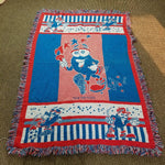 Vintage Olympics Izzy Blanket Woven Fringe 1996 Atlanta Summer Games 1992 ACOG