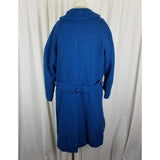 Vintage Cobalt Blue Mid Century Boucle Double Breasted Peacoat Womens S USA MCM