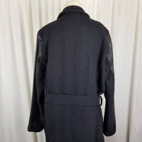 Damir Doma Belted Wrap Wool Maxi Coat Peacoat Womens 40 M Italy Avant Garde Y2K