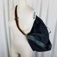 Vintage European Style Cleveland Drawstring Duffle Sling Backpack Weekender 90s