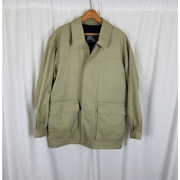 Vintage Burberrys Blanket Wool Lined Harrington Golf Bomber Jacket Mens M L Tan