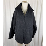 Peruvian Link Alpaca Collection Wool Long Jacket Short Coat Womens S Charcoal