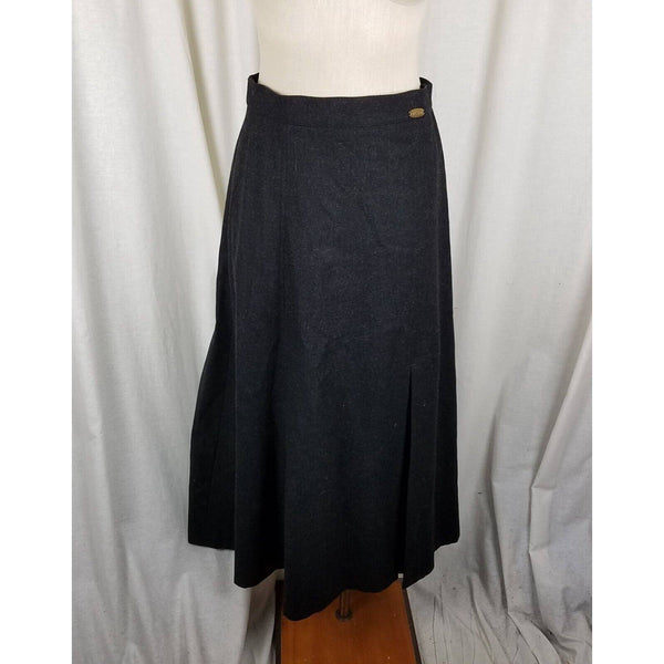 Vintage Geisswein Wool Side Box Pleat Aline Voluminous Skirt Womens size 10 40