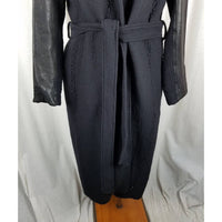 Damir Doma Belted Wrap Wool Maxi Coat Peacoat Womens 40 M Italy Avant Garde Y2K