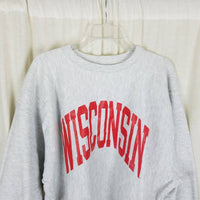 Vintage Champion Reverse Weave Spellout Logo Crewneck Pullover Sweatshirt Mens L