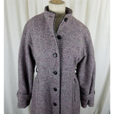 VTG Cedarhurst Classics Herringbone Winter Wool Fitted Peacoat Coat Womens XS S