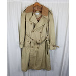 Vintage Whitehaven Insulated Belted Military Double Breasted Trench Coat Mens size 40S