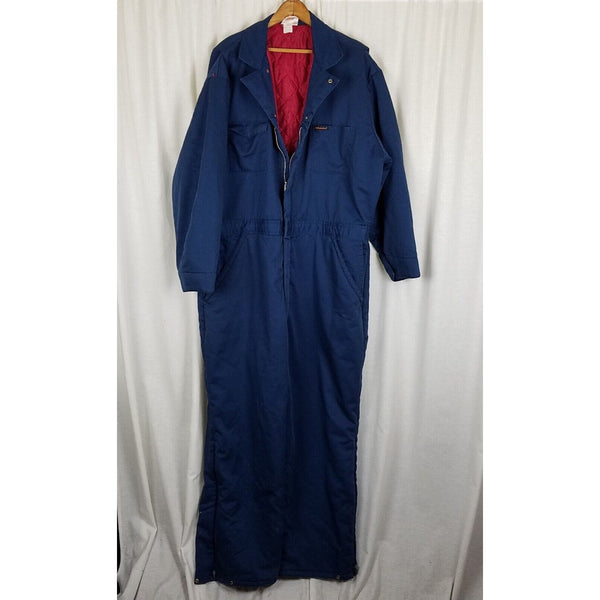 Vintage Dickies Quilted Insulated Mechanic Coveralls Union Suit Mens 46 48 Med