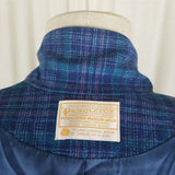 Vintage Pendleton Tartan Plaid 100% Pure Virgin Wool Blazer Jacket Womens S USA