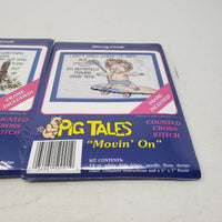 Stoney Creek Counted Cross Stitch Kits Pig Tales Whoops Movin On 5" x 7" Moving