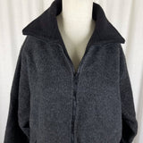 Peruvian Link Alpaca Collection Wool Long Jacket Short Coat Womens S Charcoal