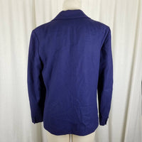 Vintage Miss Pendleton 100% Virgin Wool Blazer Jacket Womens M L USA Royal Blue